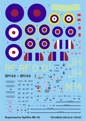 Techmod 72033 - Supermarine Spitfire Mk VB 1/72