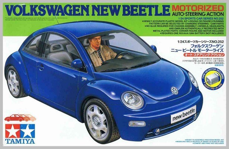 Tamiya 24252 Volkswagen New Beetle Motorized 1/24