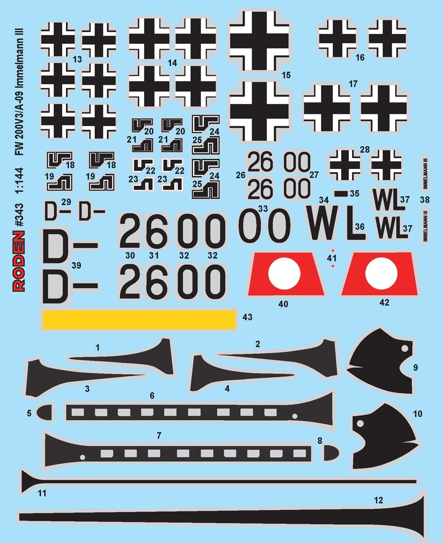 Roden 343 Focke Wulf FW200V3/A-09 Immelman III 1/144 – zdjęcie 2