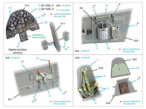 Quinta Studio QD48532 Bf 109E-3/4 3D-Printed &amp;amp; coloured Interior on decal paper (HobbyBoss) 1/48 – zdjęcie 10