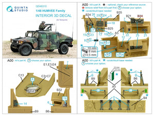 Quinta Studio QD48310 HUMVEE family 3D-Printed &amp;amp; coloured Interior on decal paper (Tamiya) 1/48 – zdjęcie 7