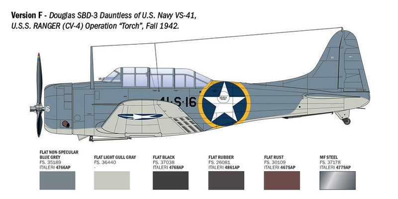 Italeri 2841 SBD-3 Dauntless 1/48