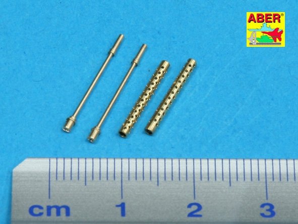 Aber 35L-082 Set of 2 standard barrels for U.S aircraft machine guns cal .50 Browning ANM2 A4 with one part muzzle 1/35 – imagen 2