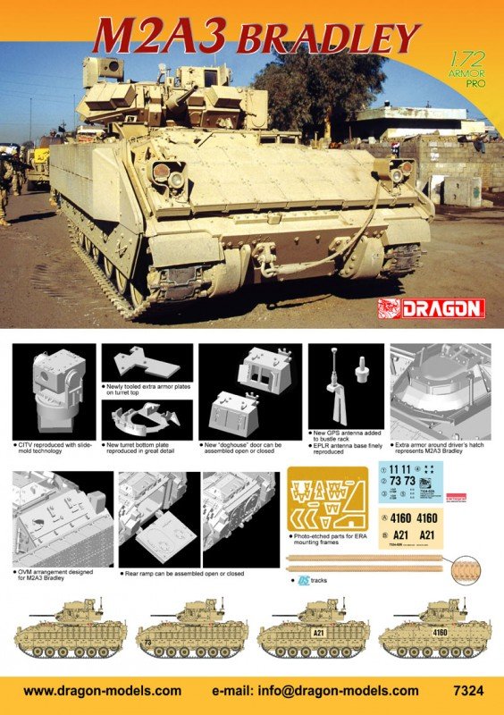 Dragon 7324 M2A3 Bradley 1/72 – image 2