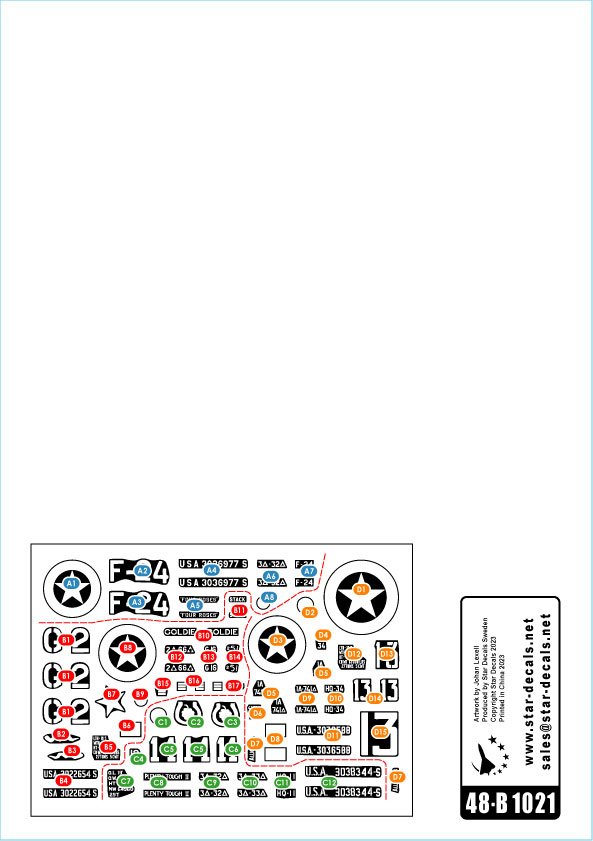 Star Decals 48-B1021 US M4A1 Sherman. D-Day and France in 1944. 1/48 – image 3