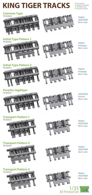 T-Rex Studio TR85053 King Tiger Transport Tracks Pattern 1 1/35 – zdjęcie 5