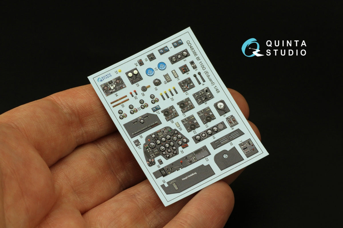 Quinta Studio QD48386 BF 110G 3D-Printed &amp;amp; coloured Interior on decal paper (Eduard) 1/48 – zdjęcie 3