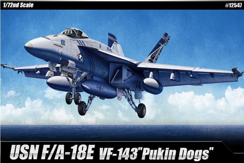 Academy 12547 USN F/A-18E VF-143 "Pukin Dogs" 1/72