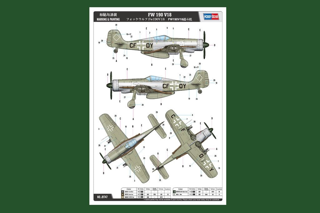 Hobby Boss 81747 FW 190 V18 1/48 – zdjęcie 2
