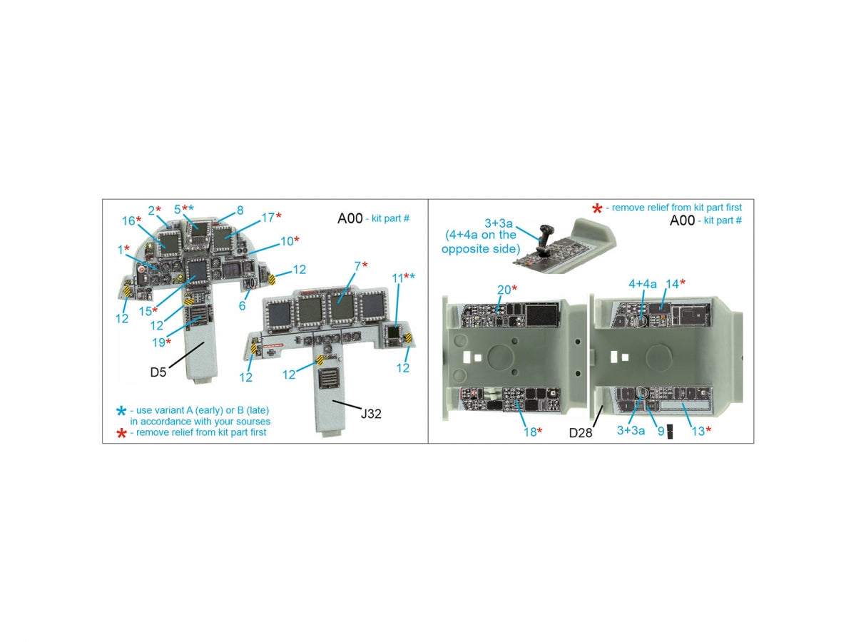 Quinta Studio QDS-48426 F-15E 3D-Printed coloured Interior on decal paper (Academy) (Small version) 1/48 – zdjęcie 12