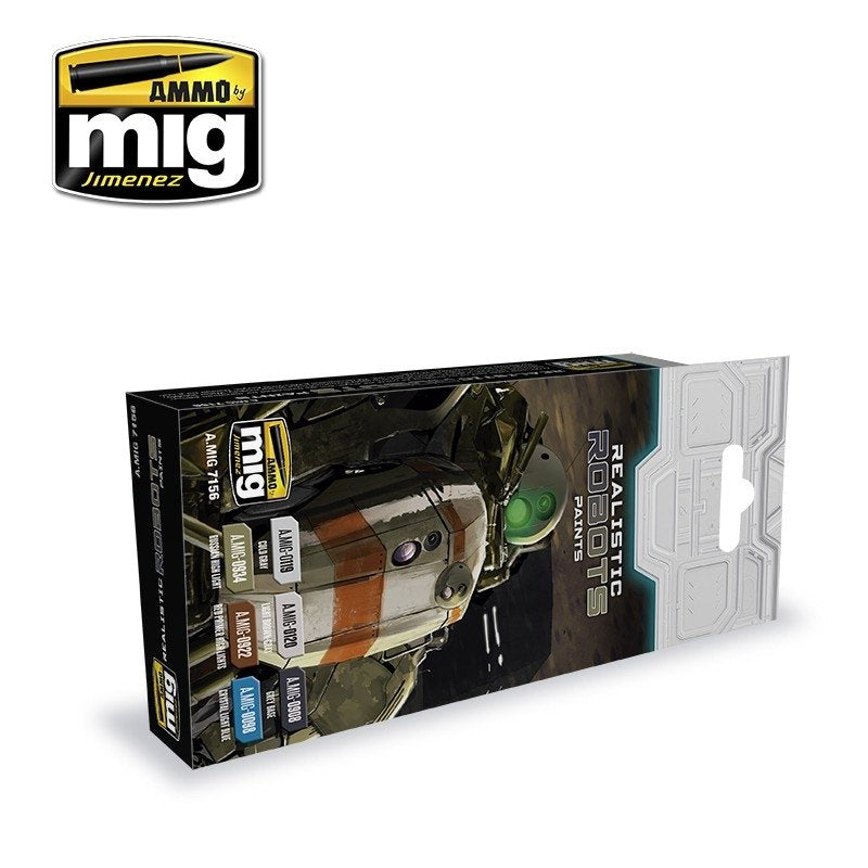 AMMO of Mig Jimenez 7156 REALISTIC ROBOTS COLOR SET 6x17ml – zdjęcie 2