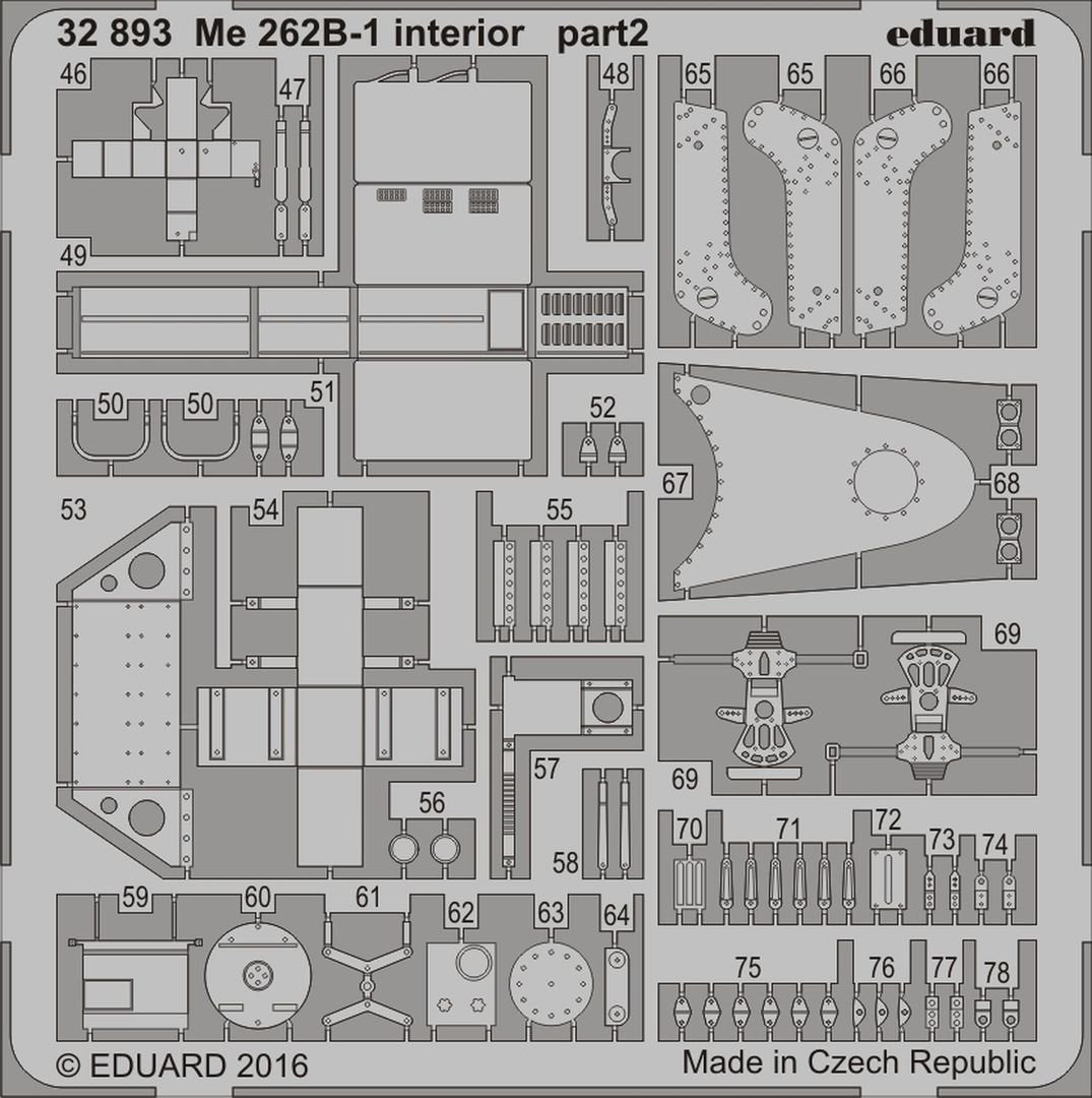 Eduard 32893 Me 262B-1 interior REVELL 1/32 – image 2