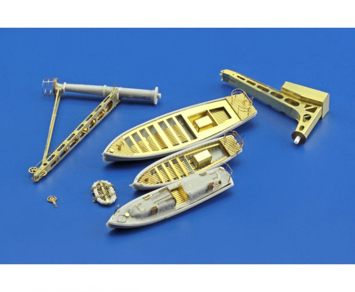 Eduard 53140 USS CV-5 Yorktown part 1 cranes &amp;amp; life boats MERIT 1/350 – zdjęcie 3