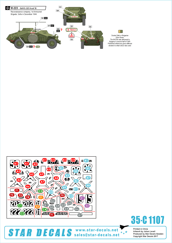 Star Decals 35-C1107 Axis &amp;amp; Eastern European Tank Mix 1 1/35 – zdjęcie 2