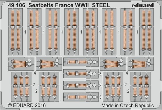 Eduard BIG49342 Seatbelts WWII Allied AF STEEL 1/48 – zdjęcie 5