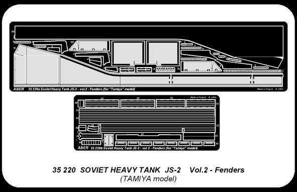 Aber 35220 Soviet heavy tank JS-2 - vol. 2 - additional set - fenders 1/35 – zdjęcie 5