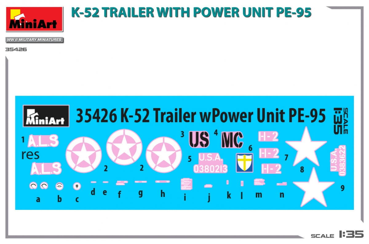 MiniArt 35426 K-52 TRAILER w/POWER UNIT PE-95 1/35 – zdjęcie 2
