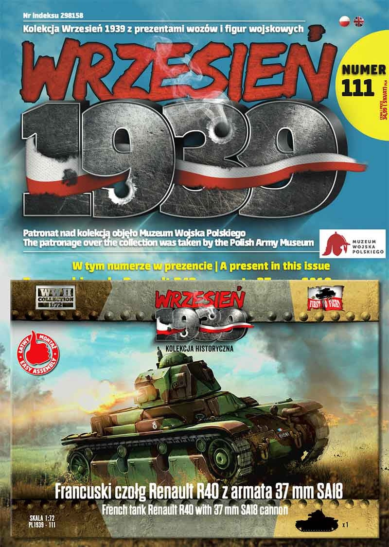 First to Fight PL111 Francuski Czołg Renault R40 z Armatą 37 mm SA18 1/72 – zdjęcie 2