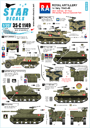 Star Decals 35-C1149 Royal Artillery in Italy 1943-45 1/35