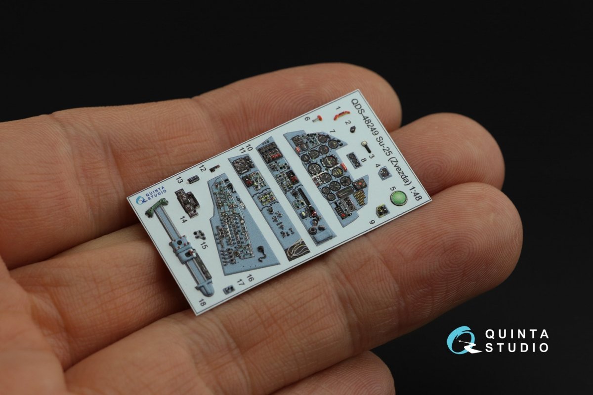Quinta Studio QDS-48249 Su-25 3D-Printed &amp;amp; colored Interior on decal paper (Zvezda) 1/48 – zdjęcie 12