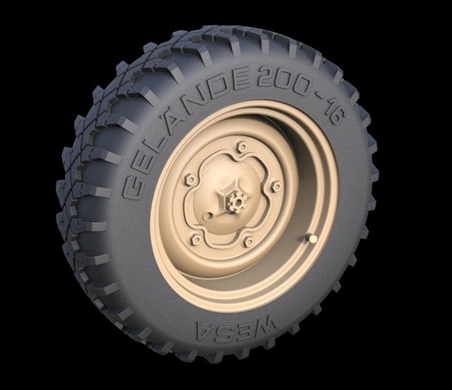 Roues tout-terrain Panzer Art RE35-266 Schwimmwagen 1/35 