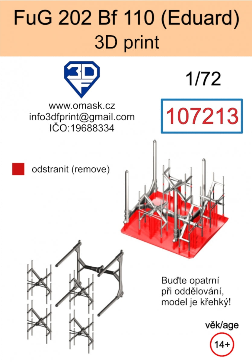Omask 107213 FuG 202 pro Bf 110 (Eduard) 3D print 1/72 – zdjęcie 2