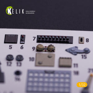 KELIK K32020 BF-109 E - Interior 3D Decal with 3D printed parts for Trumpeter kit 1/32 – zdjęcie 7