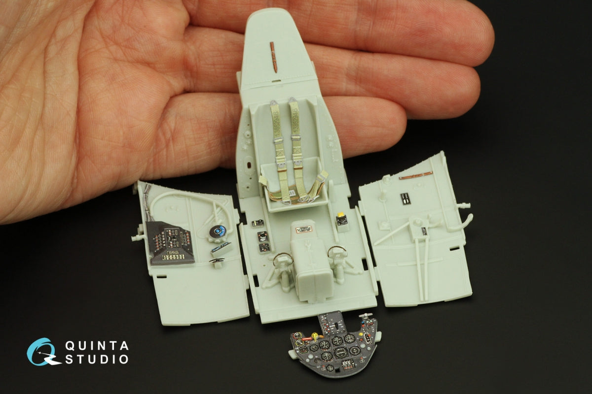 Quinta Studio QD32163 Bf 109G-2/4 3D-Printed &amp;amp; coloured Interior on decal paper (Revell) 1/32 – zdjęcie 12