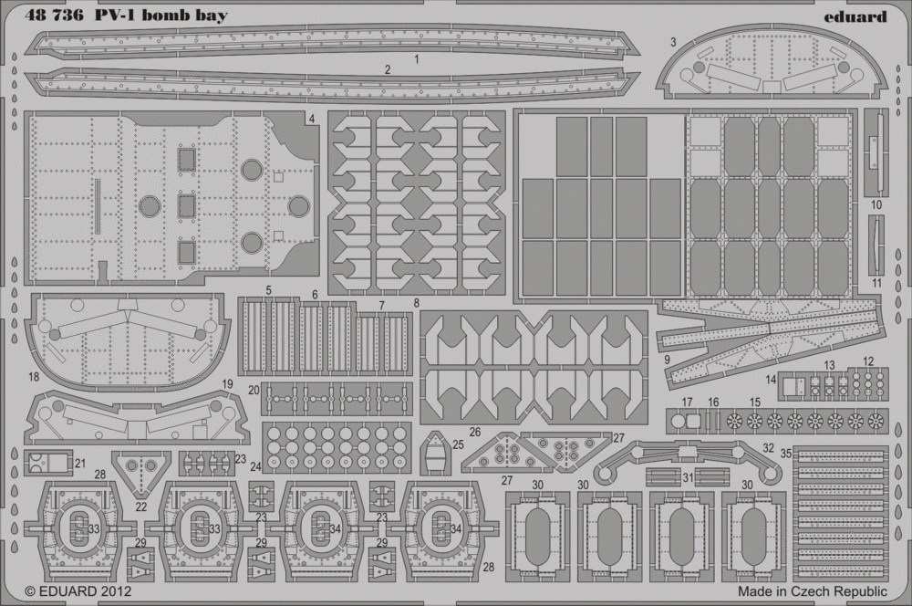 Eduard 48736 PV-1 bomb bay 1/48 Revell