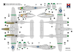 Hobby 2000 48028 P-38L Lightning 80th Fighter Squadron (ACADEMY+ CARTOGRAF + MASKI) 1/48 – zdjęcie 2