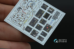 Quinta Studio QD+35144 AH-64A forward avionics bays 3D-Printed &amp;amp; coloured Interior on decal paper (Trumpeter) (with 3D-printed resin parts) 1/35 – zdjęcie 3