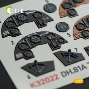 KELIK K32022 DH.81A Tiger Moth - Interior 3D Decal with 3D printed parts for ICM kit 1/32 – zdjęcie 3