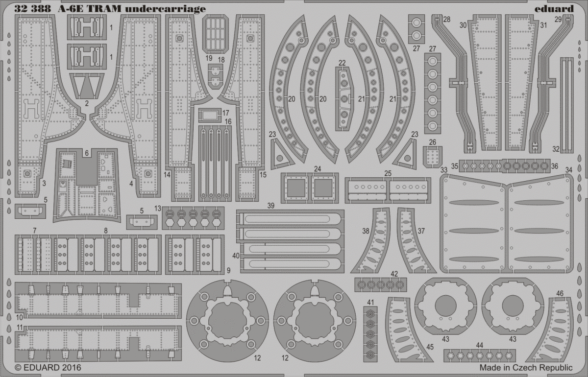 Eduard 32388 A-6E TRAM undercarriage TRUMPETER 1/32