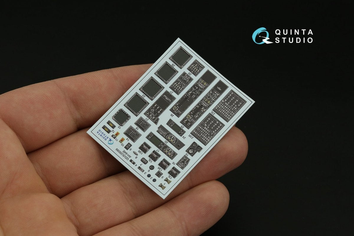 Quinta Studio QDS-35099 AH-64E 3D-Printed &amp;amp; coloured Interior on decal paper (Takom) (Small version) 1/35 – zdjęcie 10