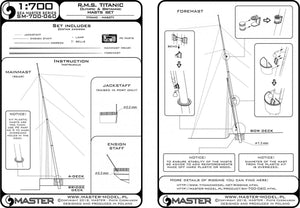 Master SM-700-060 R.M.S. Titanic (Olympic, Britannic) – zestaw masztów 1/700 – zdjęcie 3