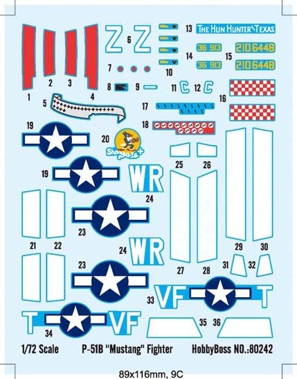 Hobby Boss 80242 P-51B Mustang Fighter 1/72 – zdjęcie 2