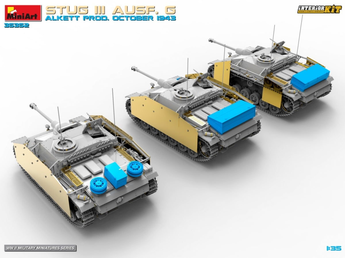MiniArt 35352 STUG III AUSF. G ALKETT PROD. OCTOBER 1943 INTERIOR KIT 1/35 – zdjęcie 11