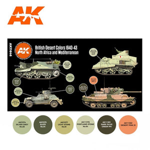AK Interactive AK11646 3G BRITISH DESERT COLORS NORTH AFRICA AND MEDITERRANEAN 1940-1943 6x17ml – image 2