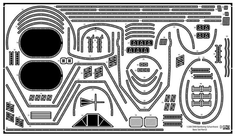 MK1 Design MD-20024 DKM Battleship SCHARNHORST DX PACK for Trumpeter 1/200 – zdjęcie 52
