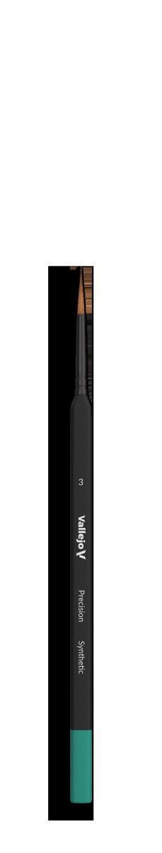 VALLEJO B03020 - Pędzel - Precision - Round Synthetic Brush, Triangular Handle No. 2/0 – zdjęcie 2