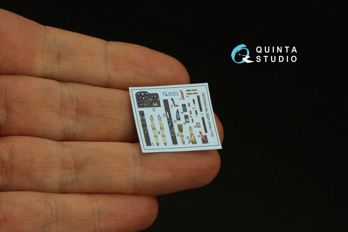 Quinta Studio QD72049 Me-262A 3D-Printed &amp;amp; coloured Interior on decal paper (Airfix) 1/72 – zdjęcie 4