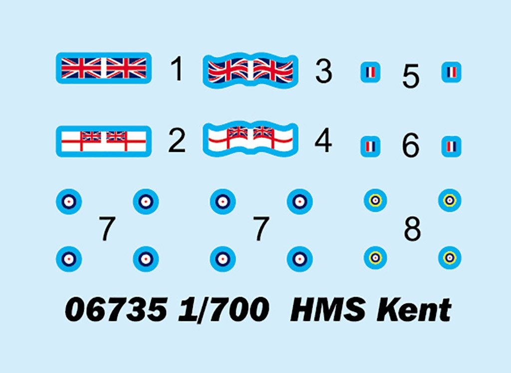 Trumpeter 06735 HMS Kent 1/700 – image 3