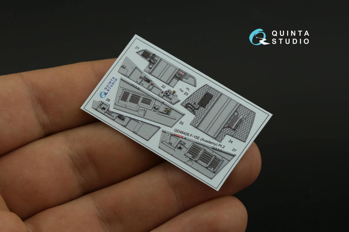 Quinta Studio QD48426 F-15E 3D-Printed coloured Interior on decal paper (Academy) 1/48 – zdjęcie 5
