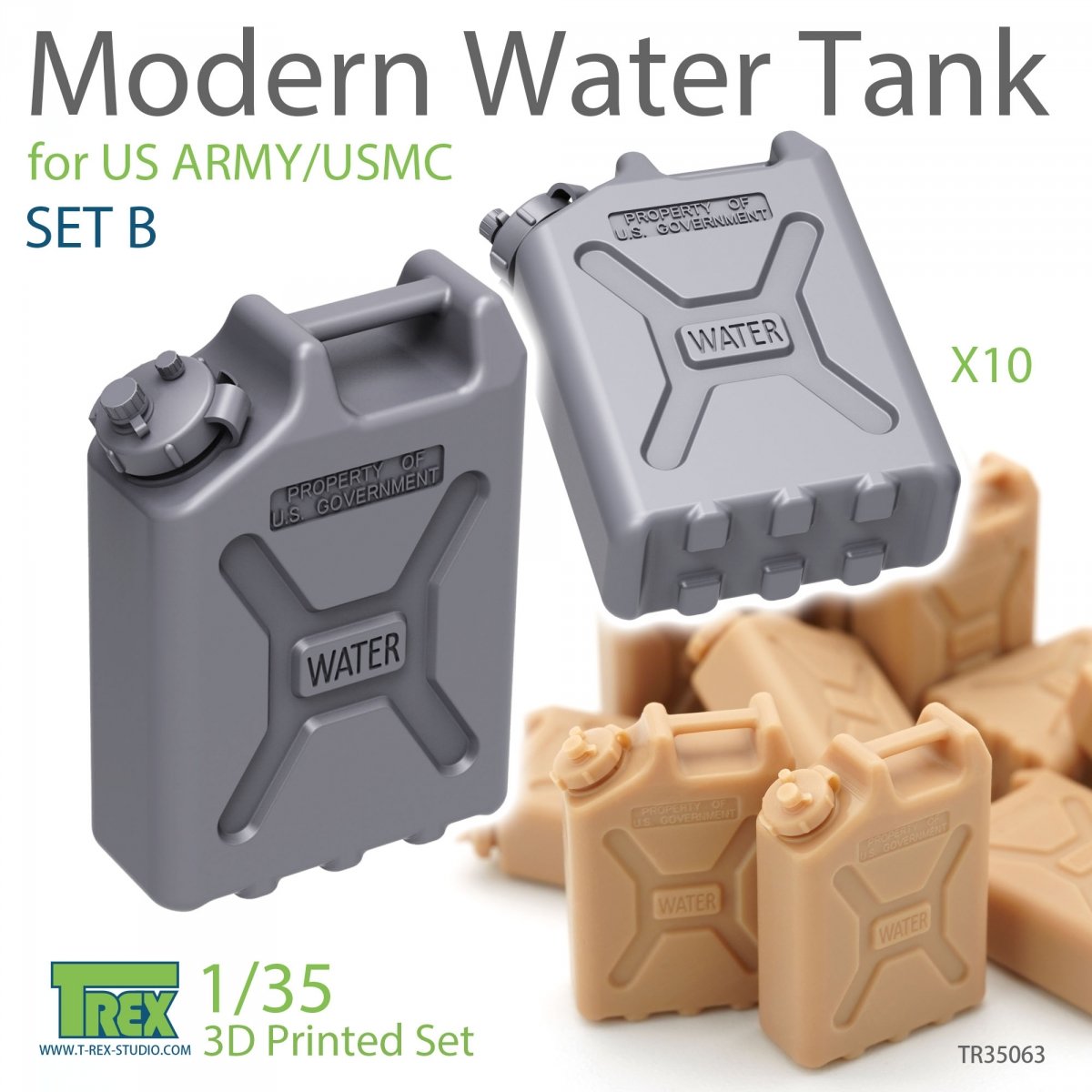 Ensemble de réservoir d'eau moderne T-Rex Studio TR35063 B pour l'armée américaine/les Marines américains à l'échelle 1/35