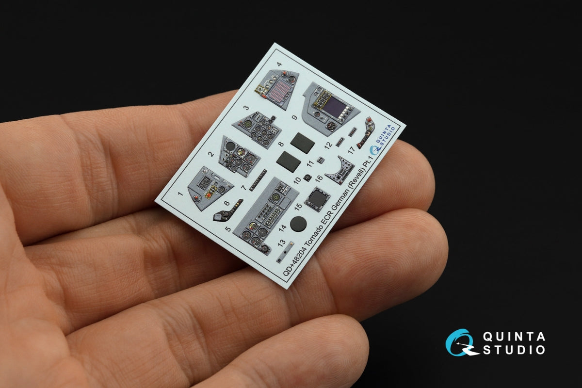 Quinta Studio QDS+48204 Tornado ECR German 3D-Printed &amp;amp; coloured Interior on decal paper (Revell) (small version) (with 3D-printed resin parts) 1/48 – zdjęcie 7