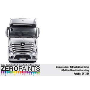Zero Paints ZP-1384 Mercedes-Benz Actros Brilliant Silver 60ml – immagine 2
