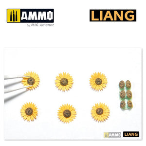 Liang 0101 Paper Sunflowers for Dioramas (laser+ 3D print parts) – zdjęcie 5