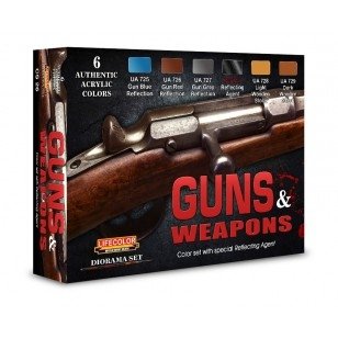 Lifecolor CS26 Acrylic paint set Guns & Weapons 6x22ml