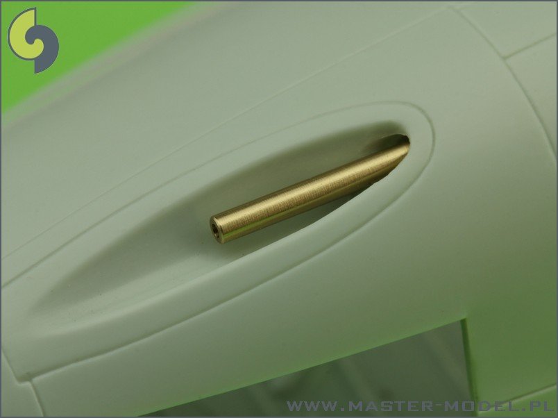 Master AM-32-041 He-162 Salamander - armament and detail set (MG 151 barrel tips, nose gear indicator and Pitot Tube) 1/32 – Bild 4