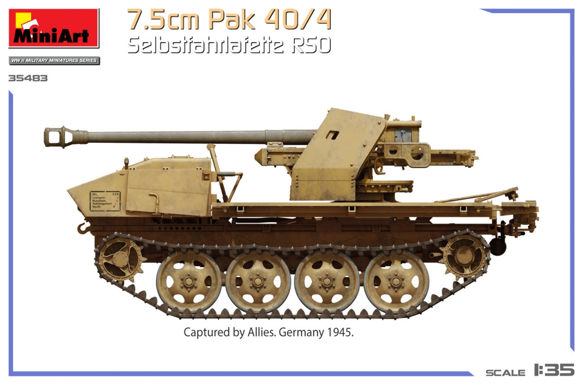 MiniArt 35483 7.5cm Pak 40/4. Selbstfahrlafette RSO 1/35 – zdjęcie 14